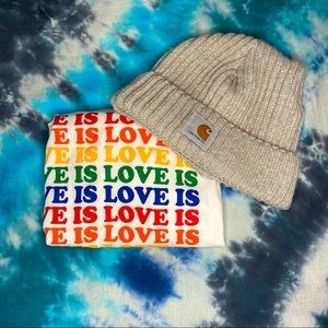 White”Love is Love” Rainbow Tee